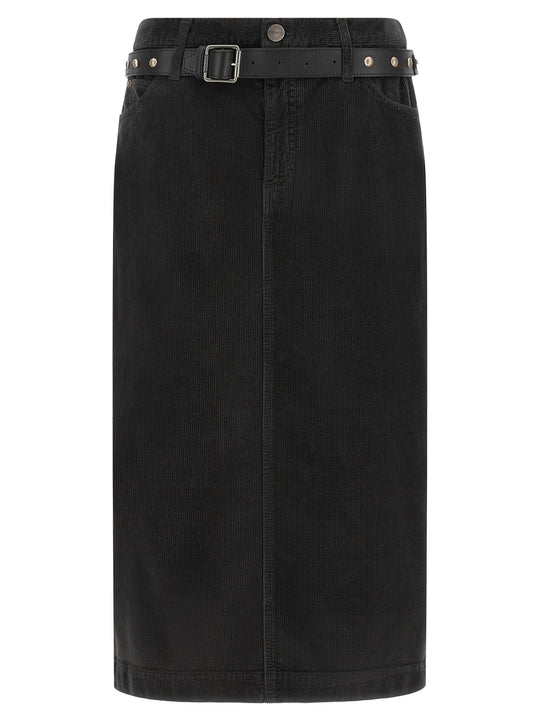 Corduroy Skirt Skirts Black