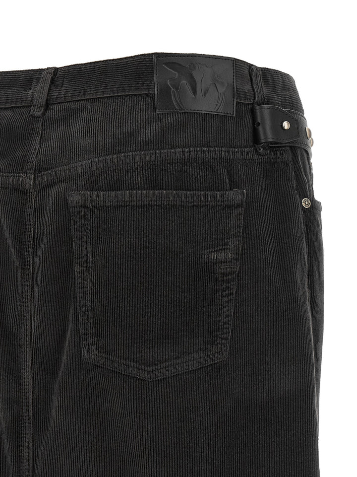 Pinko Corduroy Skirt Skirts - Black | 992e6d3d9171821a90f886d6984d7a0f5039a211