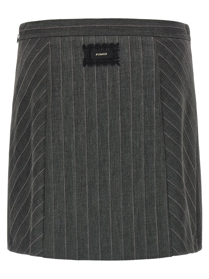 Pinko Pinstripe Skirt Skirts - Gray | 4ee3d665d813a214990ce3e943b4344543ba8e3e