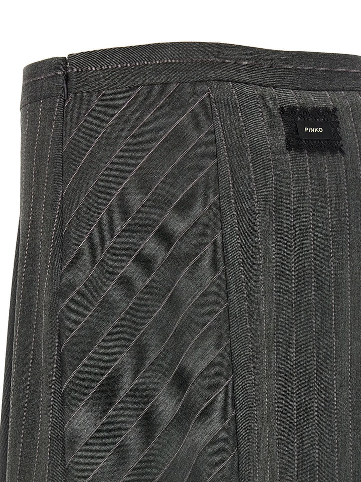 Pinko Pinstripe Skirt Skirts - Gray | 809679a1d22340f07b3152e5160d3b23a7437089