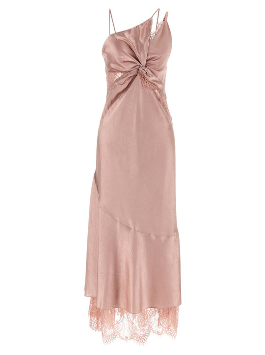 Satin And Lace Dress Dresses Pink