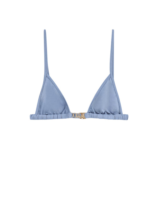 Nylon Bikini Top With Logo