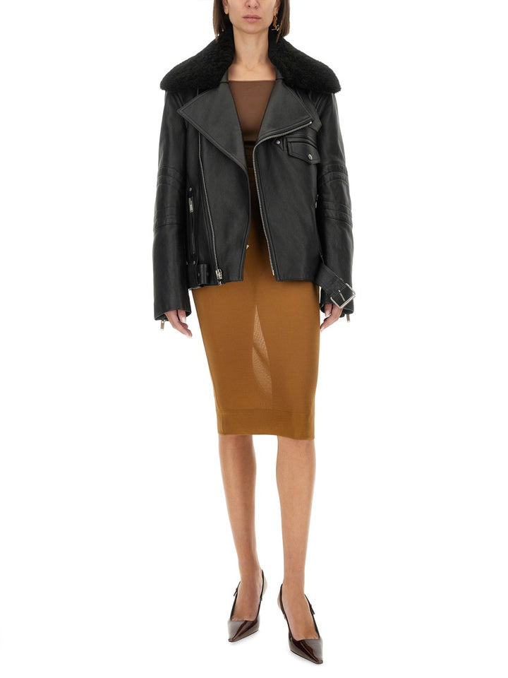 Saint Laurent Leather Jackets - Black | Wanan Luxury