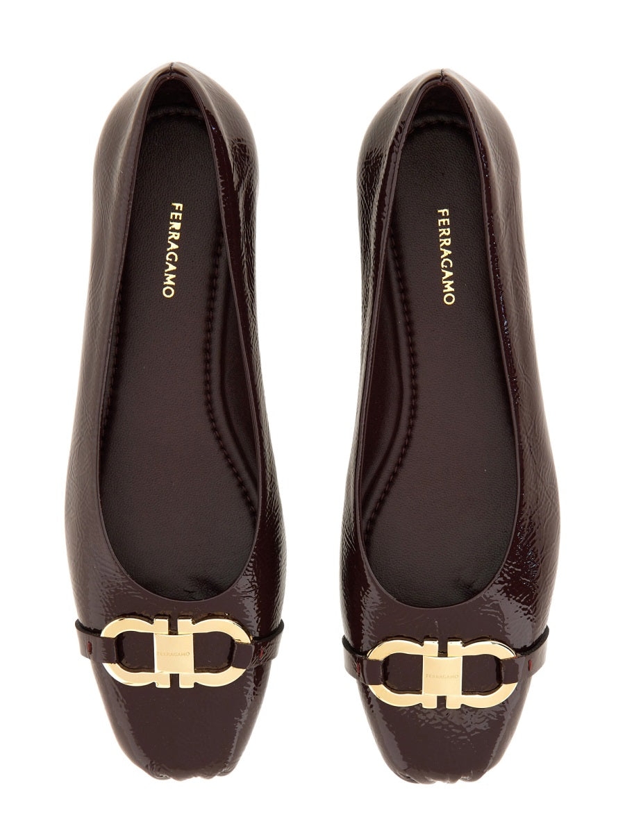 Ferragamo Flat Shoes - Burgundy | Wanan Luxury