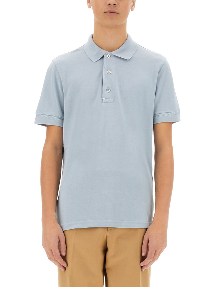 Tom Ford Polo - White, Light Blue | Wanan Luxury