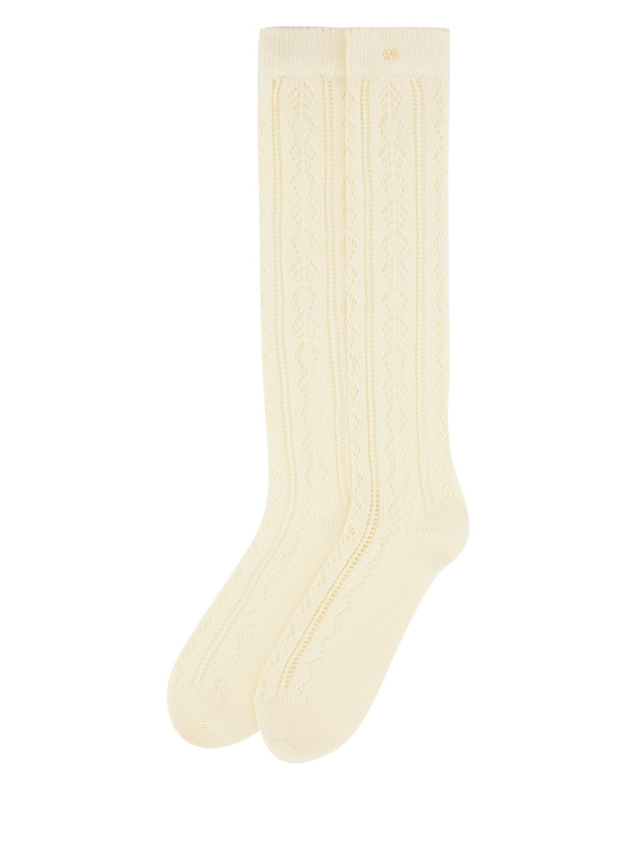Valentino Garavani Socks - Beige | Wanan Luxury