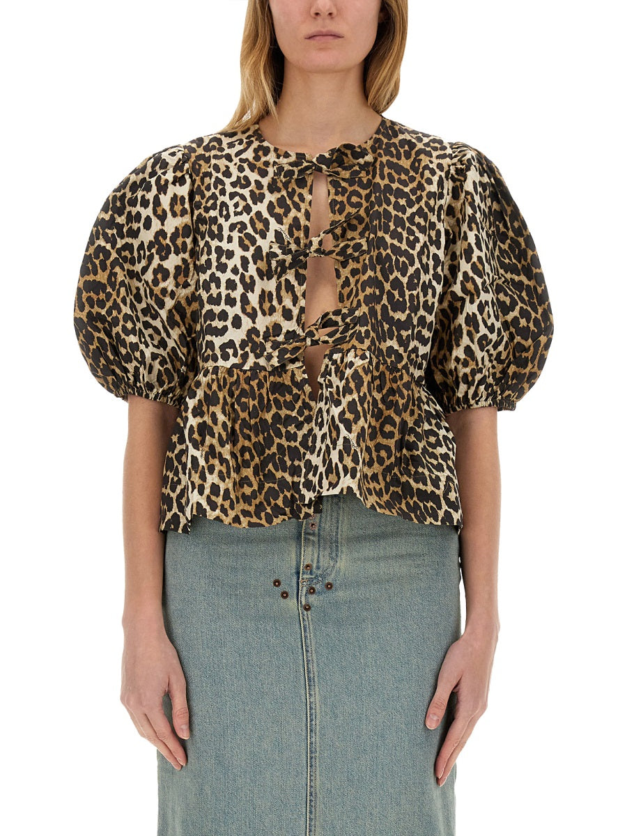 Ganni Tops - Animal Print | Wanan Luxury