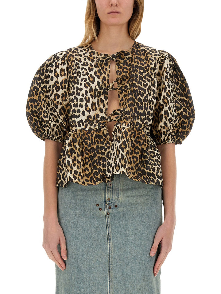 Ganni Tops - Animal Print | Wanan Luxury