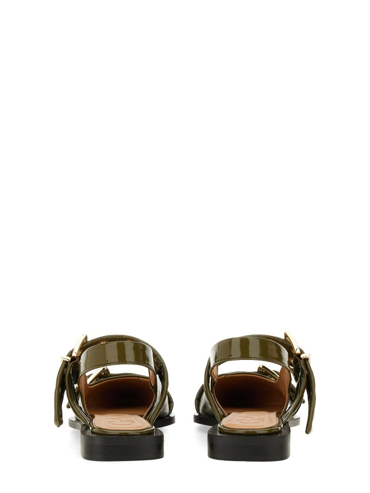 Ganni Flat Shoes - Green | Wanan Luxury