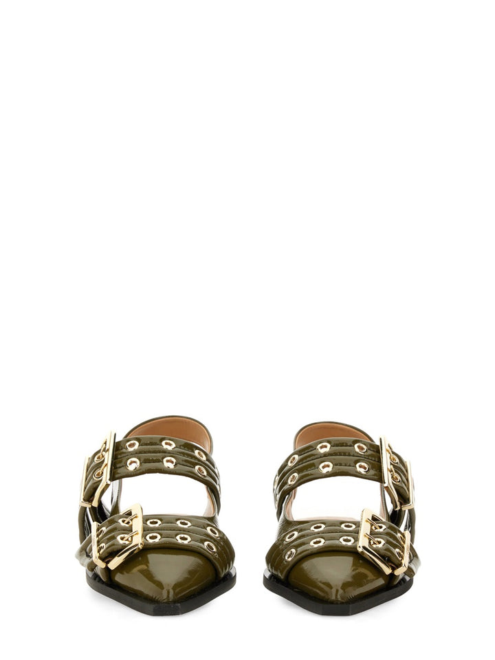 Ganni Flat Shoes - Green | Wanan Luxury