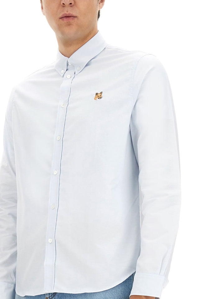 Maison Kitsuné Shirts - White, Light Blue | Wanan Luxury