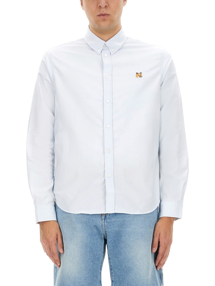 Maison Kitsuné Shirts - White, Light Blue | Wanan Luxury