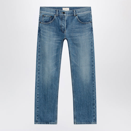 Fima Low-Rise Straight-Leg Cotton Jeans In Indigo