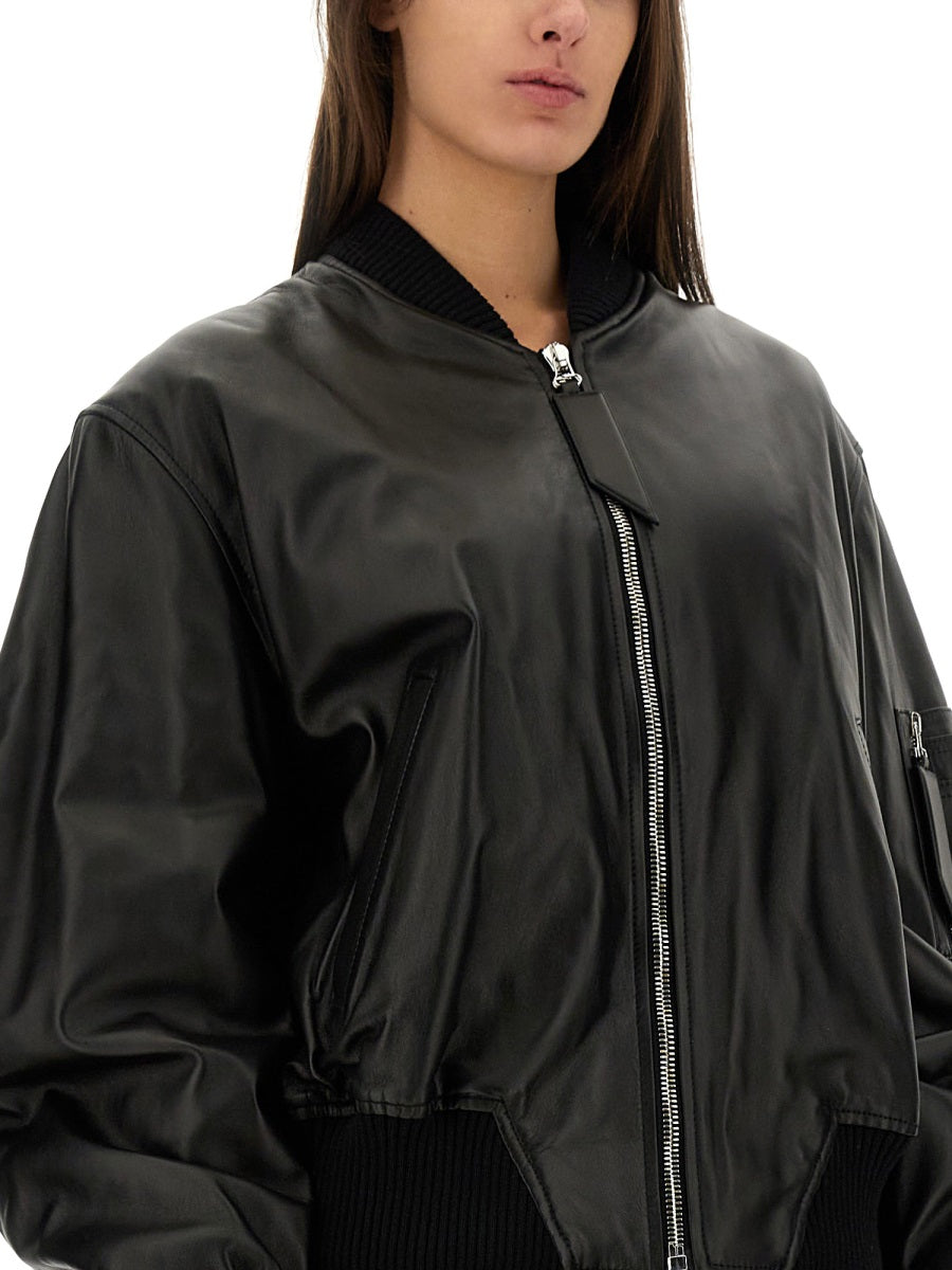 The Attico Leather Jackets - Black | Wanan Luxury