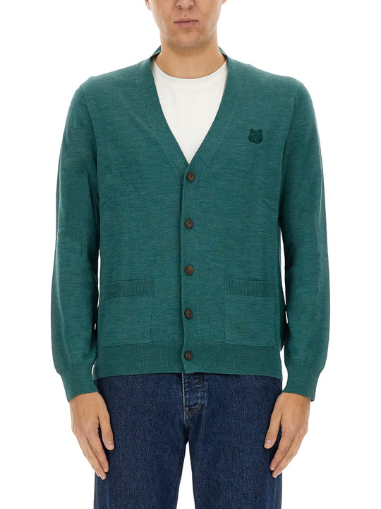 "Regular Bold Fox Head Patch" Cardigan
