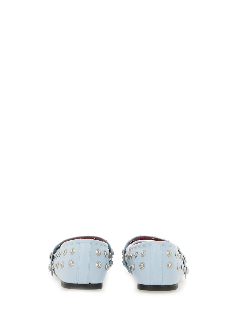 Stella McCartney Flat Shoes - White, Light Blue | Wanan Luxury