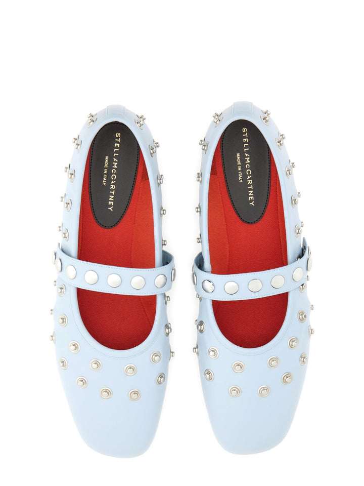 Stella McCartney Flat Shoes - White, Light Blue | Wanan Luxury