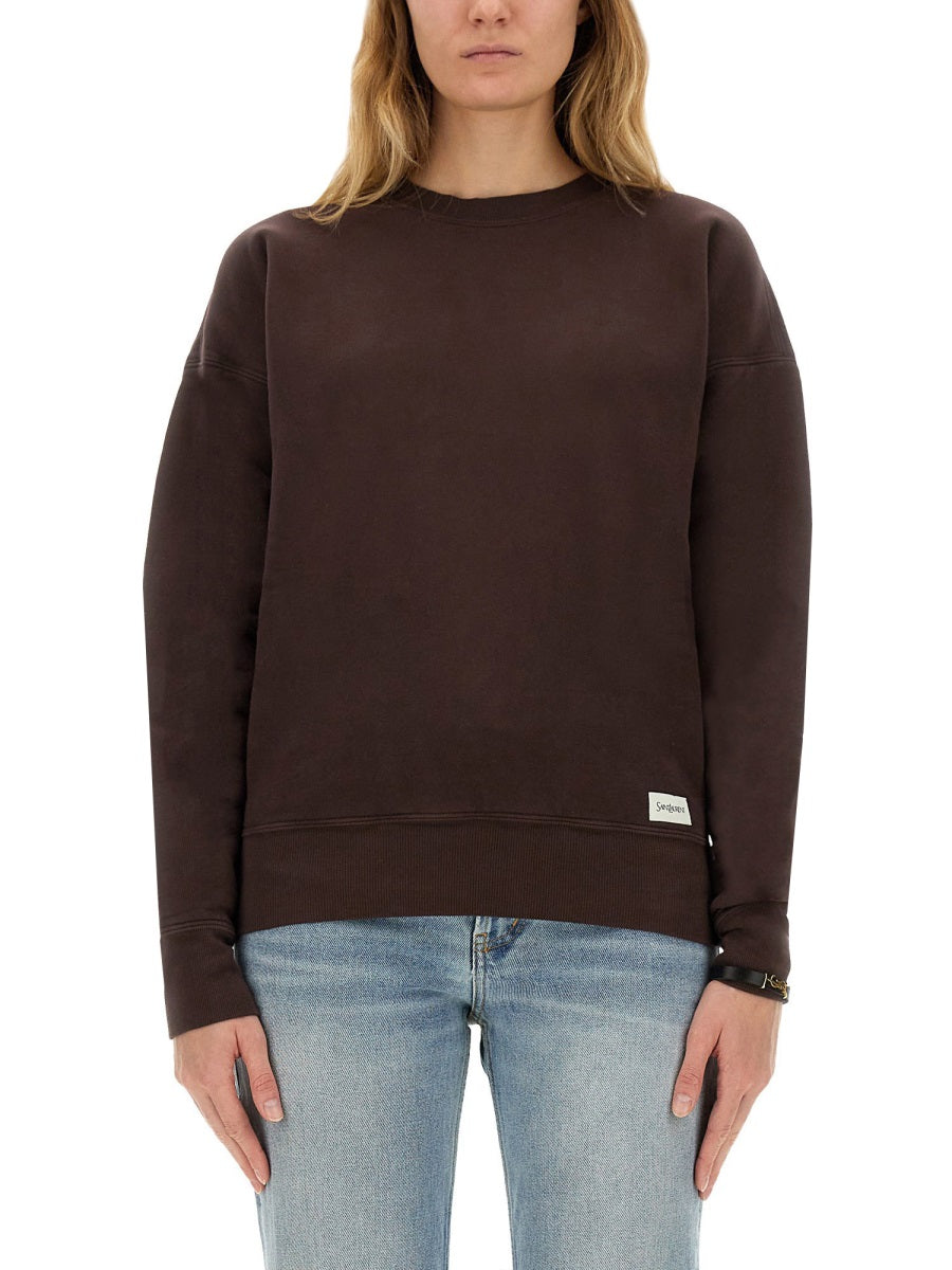 Saint Laurent Sweatshirts - Brown | Wanan Luxury