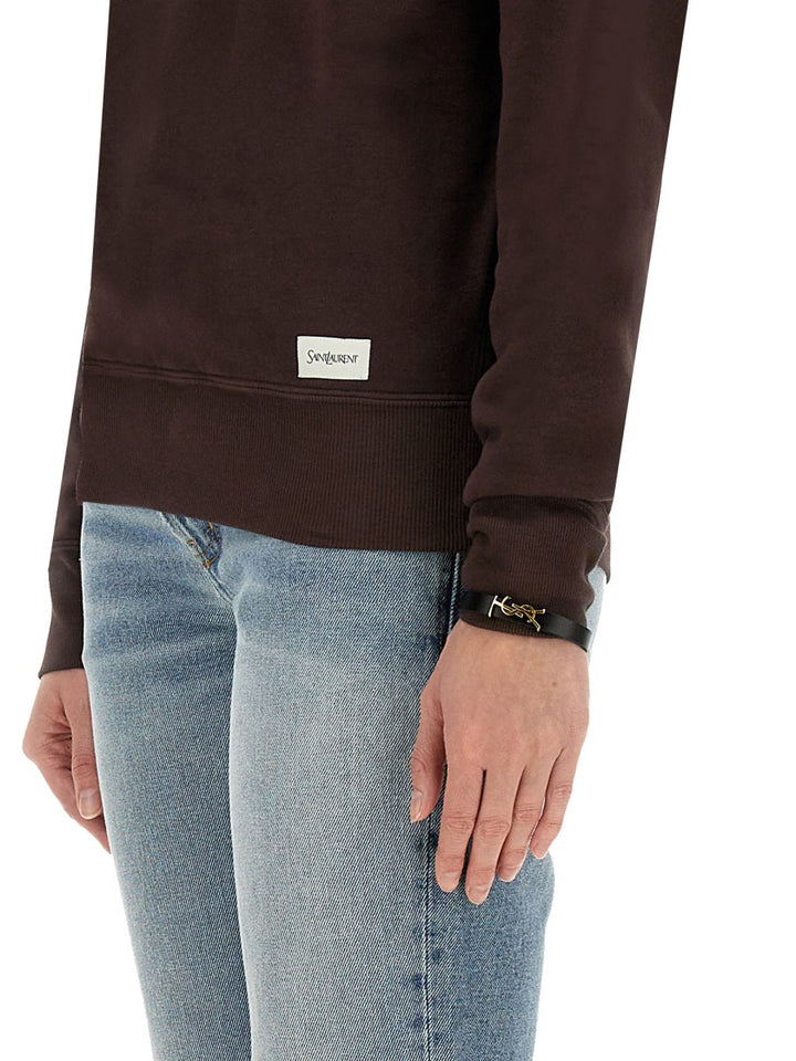 Saint Laurent Sweatshirts - Brown | Wanan Luxury