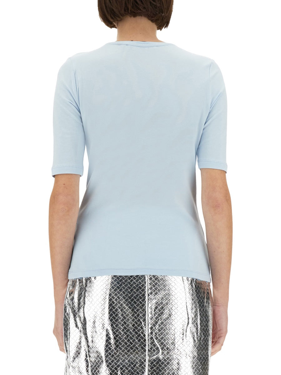 Rotate Birger Christensen T shirts - White, Light Blue | Wanan Luxury