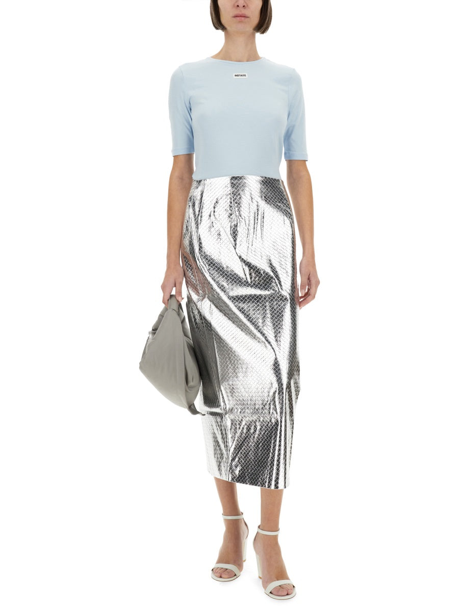 Rotate Birger Christensen T shirts - White, Light Blue | Wanan Luxury