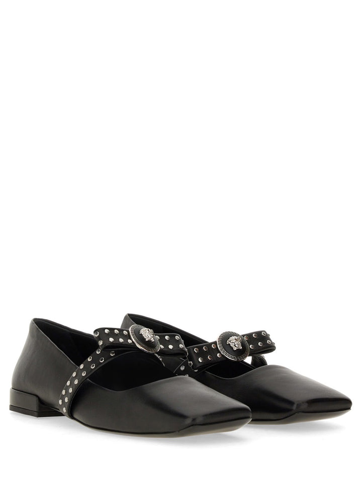 Versace Flat Shoes - Black | Wanan Luxury