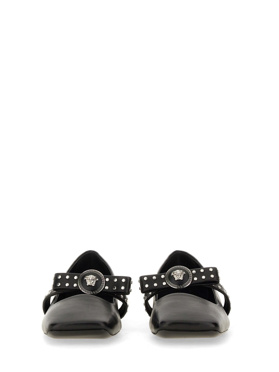Versace Flat Shoes - Black | Wanan Luxury