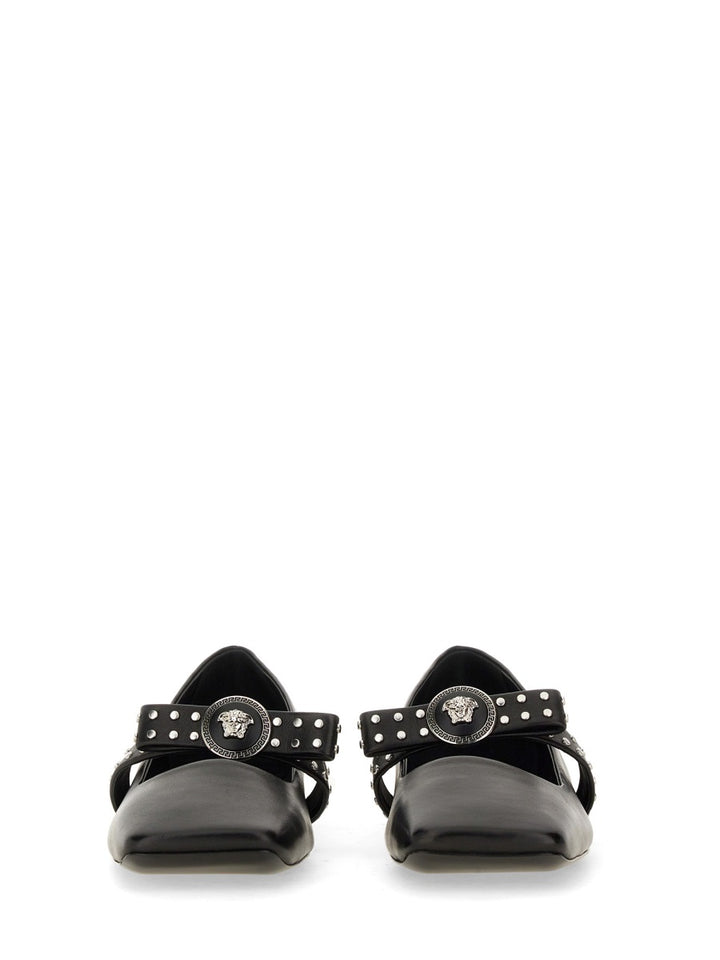 Versace Flat Shoes - Black | Wanan Luxury