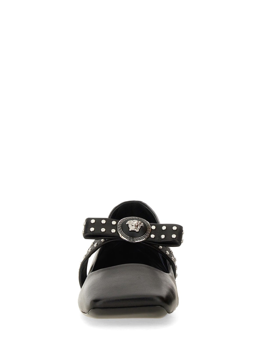 Versace Flat Shoes - Black | Wanan Luxury