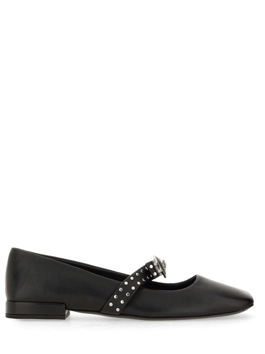 Versace Flat Shoes - Black | Wanan Luxury