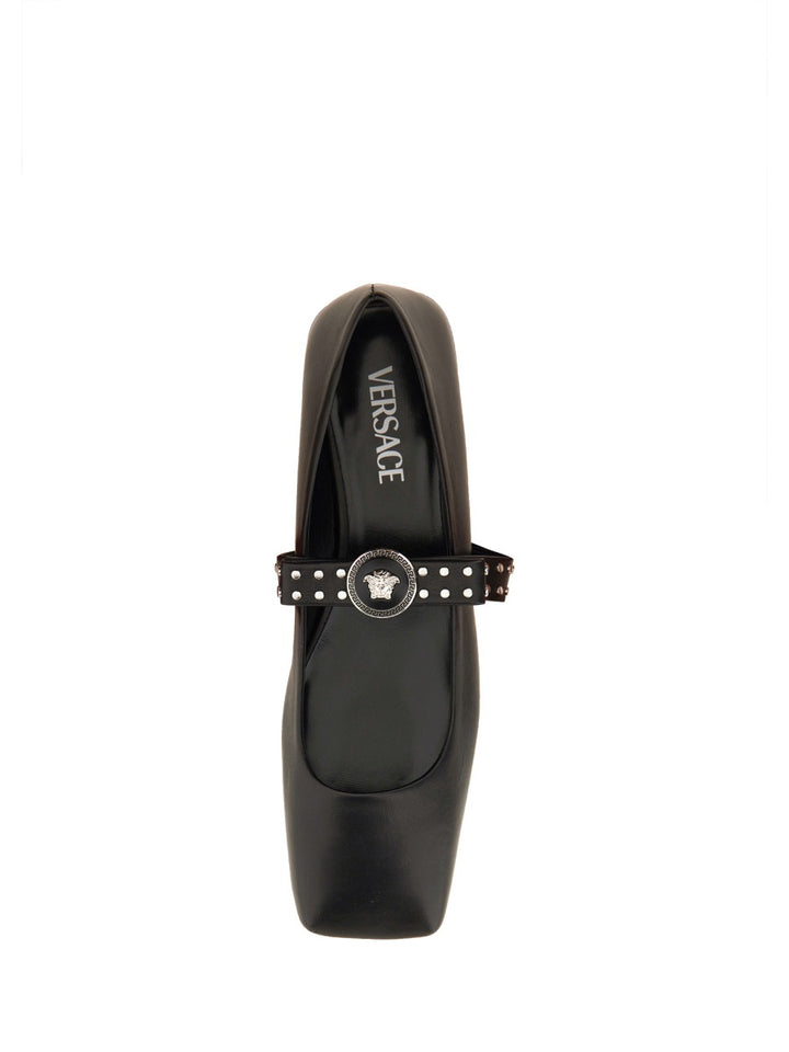 Versace Flat Shoes - Black | Wanan Luxury