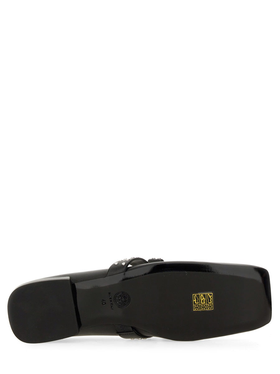 Versace Flat Shoes - Black | Wanan Luxury