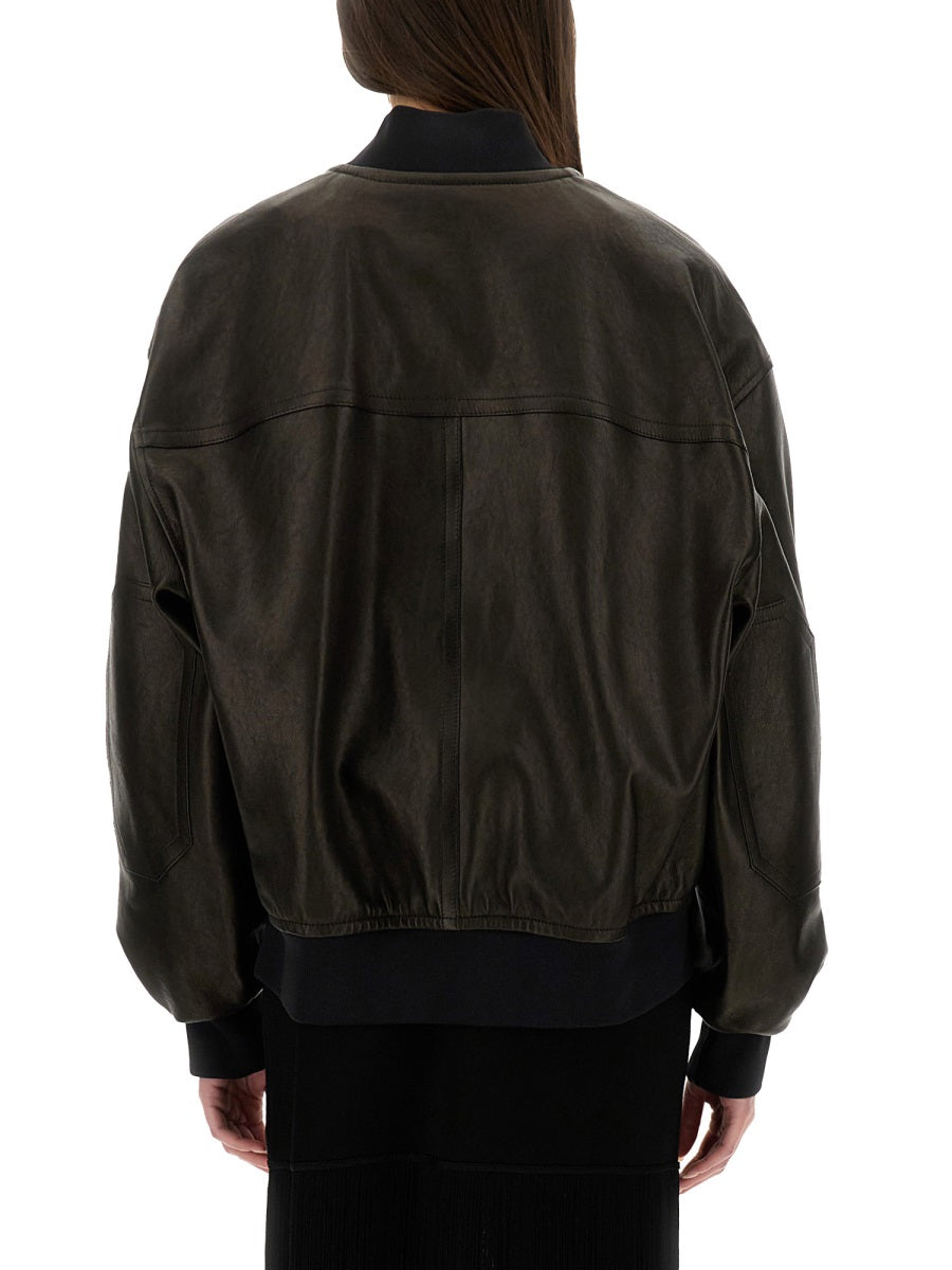 Khaite Leather Jackets - Black | Wanan Luxury