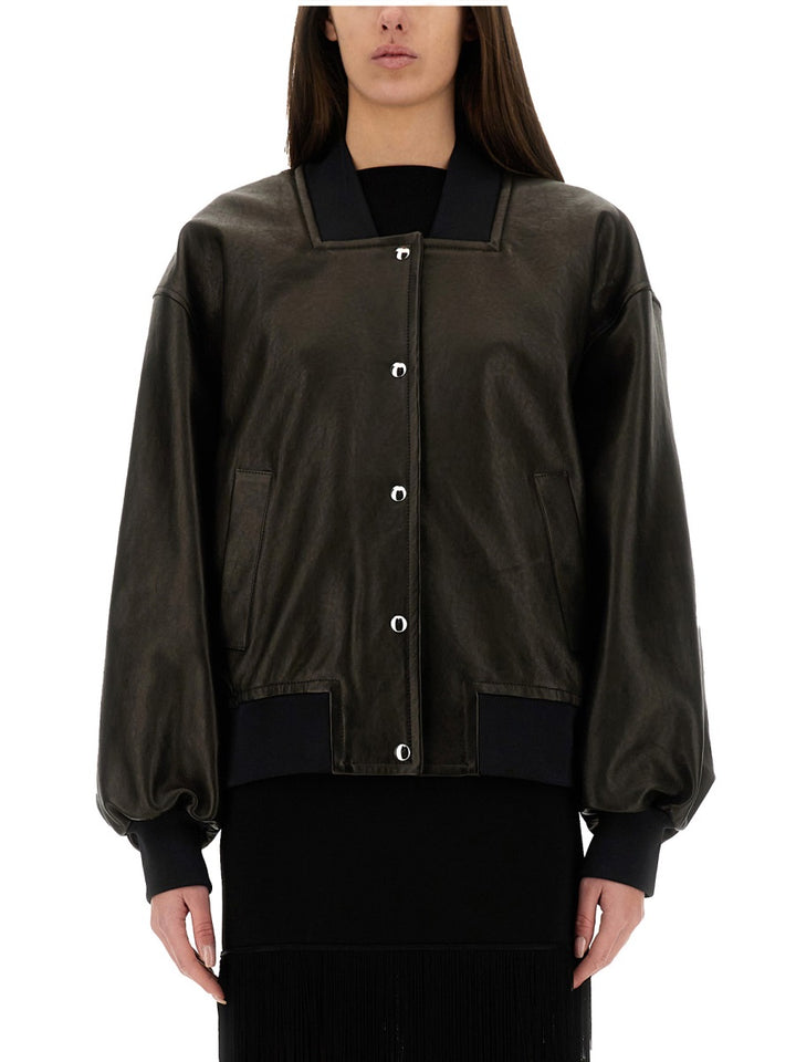 Khaite Leather Jackets - Black | Wanan Luxury