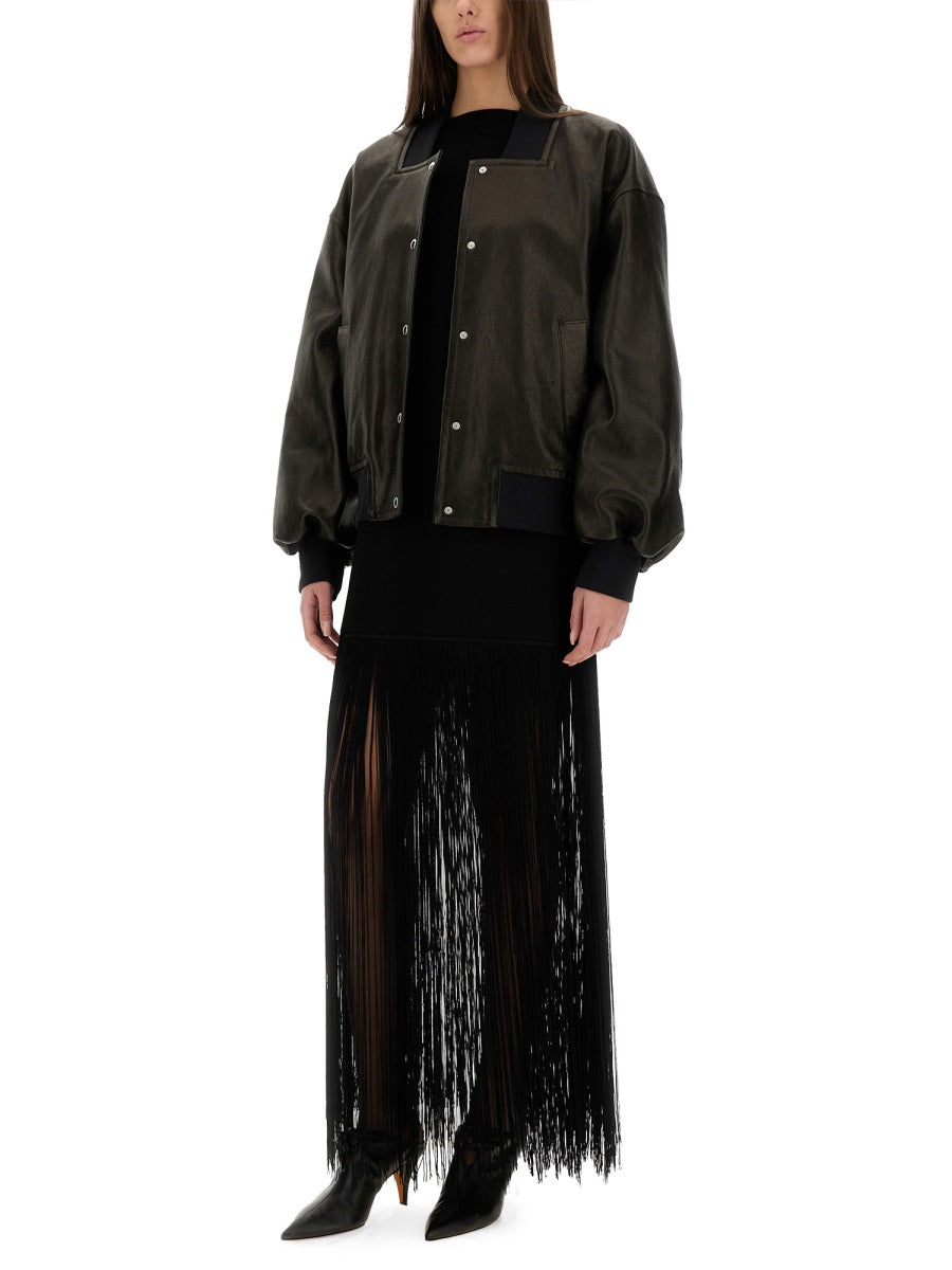 Khaite Leather Jackets - Black | Wanan Luxury