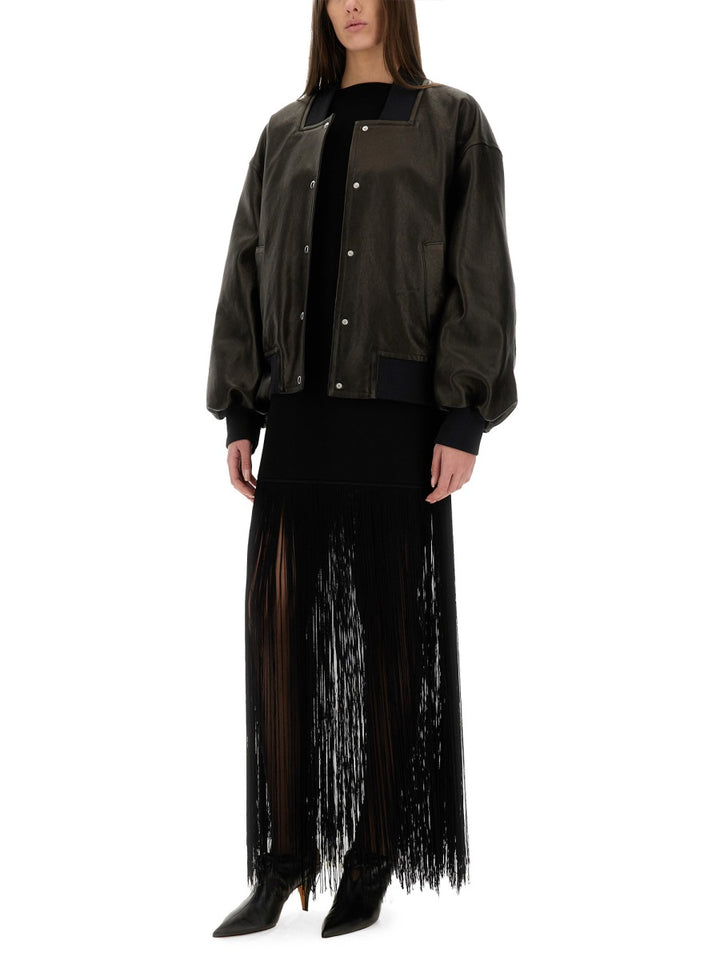 Khaite Leather Jackets - Black | Wanan Luxury