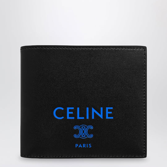 Bi-Fold Card Holder In Lampbskin Black/Ultra Blue
