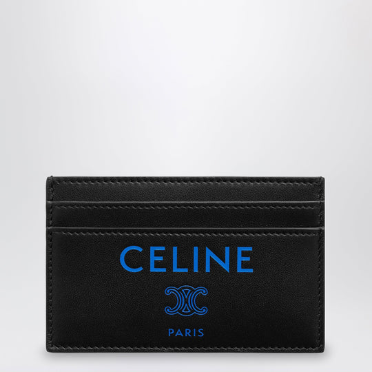 Card Holder In Lambskin Black / Ultra Blue
