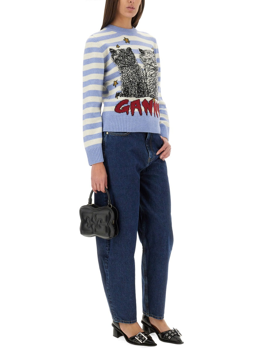 Ganni Sweatshirts - Blue | Wanan Luxury