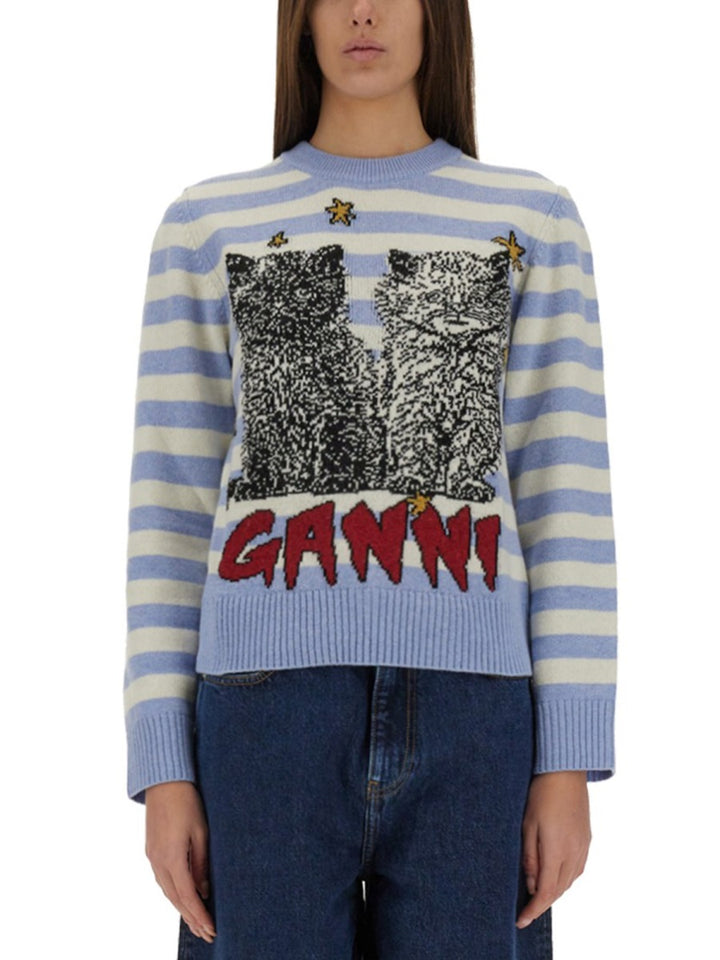 Ganni Sweatshirts - Blue | Wanan Luxury