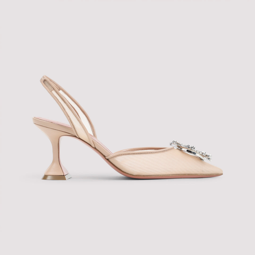 Amina Muaddi Mules - Nude & Neutrals | 3bee1bc3ca560a505f475427b3bda13b7b3ad406