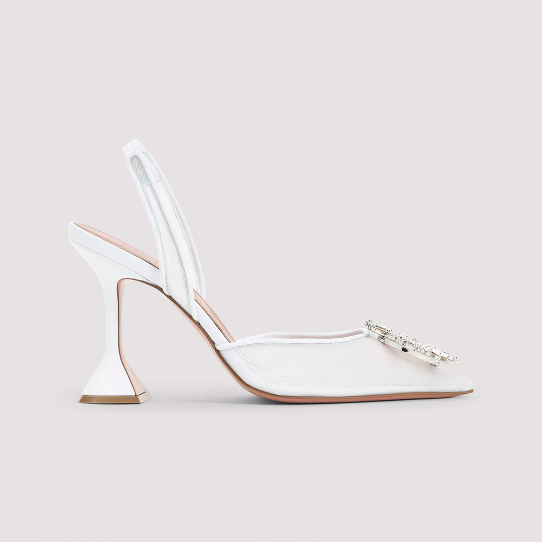 Amina Muaddi Mules - White | 6cc043ac10712d33c78b9ed117c959f0fe0b844f