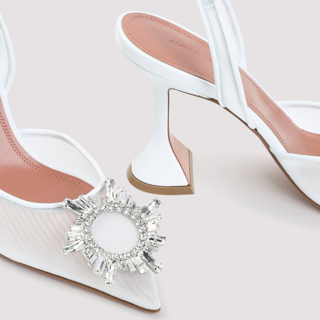 Amina Muaddi Mules - White | e53712fdb4d0615e1b3a8f90f2693489cd8a1db6