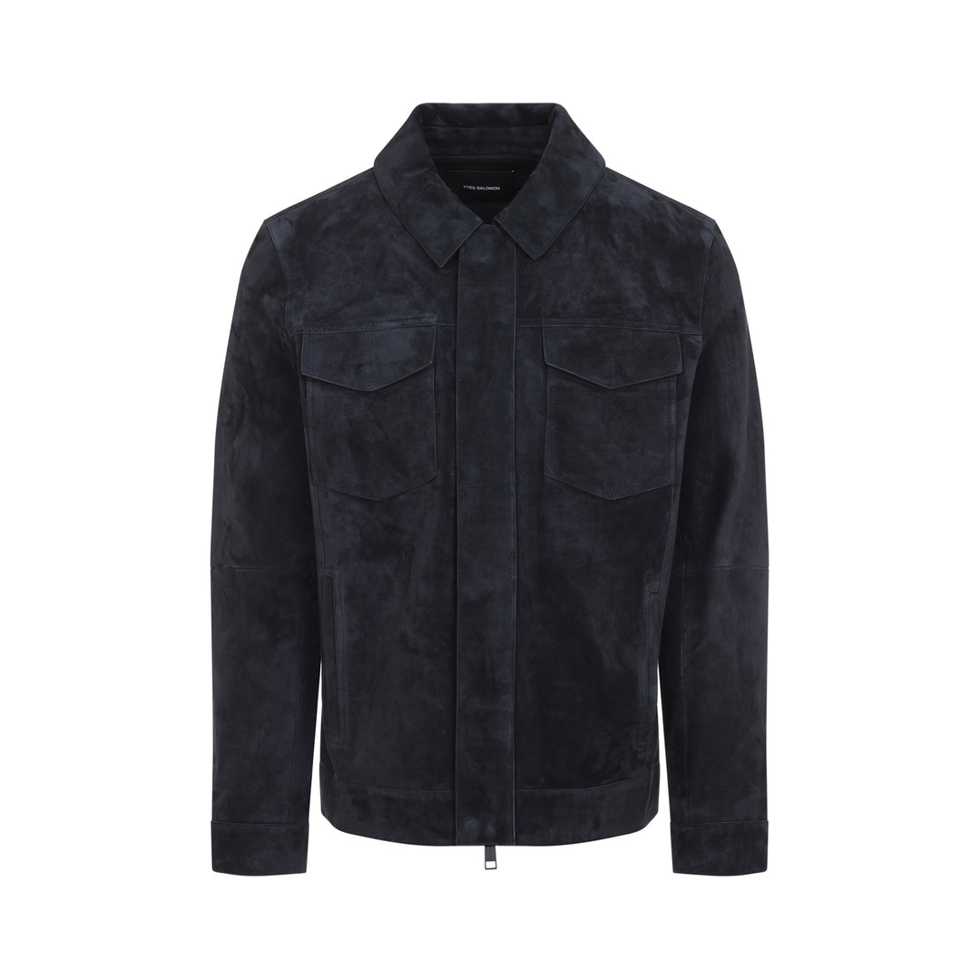 Yves Salomon Leather - Blue | c4170cd1a7e86dcb711aed715f9bbf05bfdaaee2