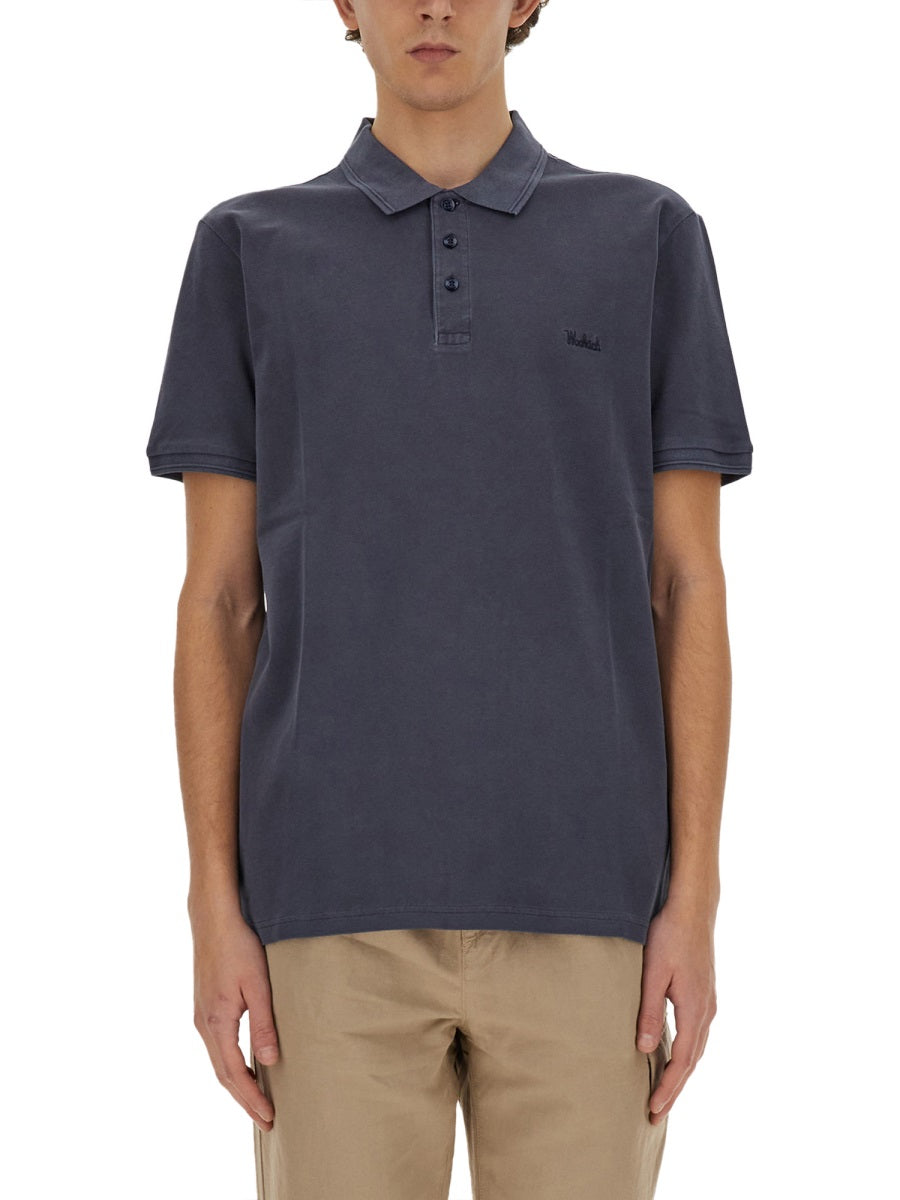 Woolrich Polo - Blue | Wanan Luxury