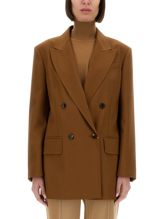 Wool Blend Double-Breasted Jacket