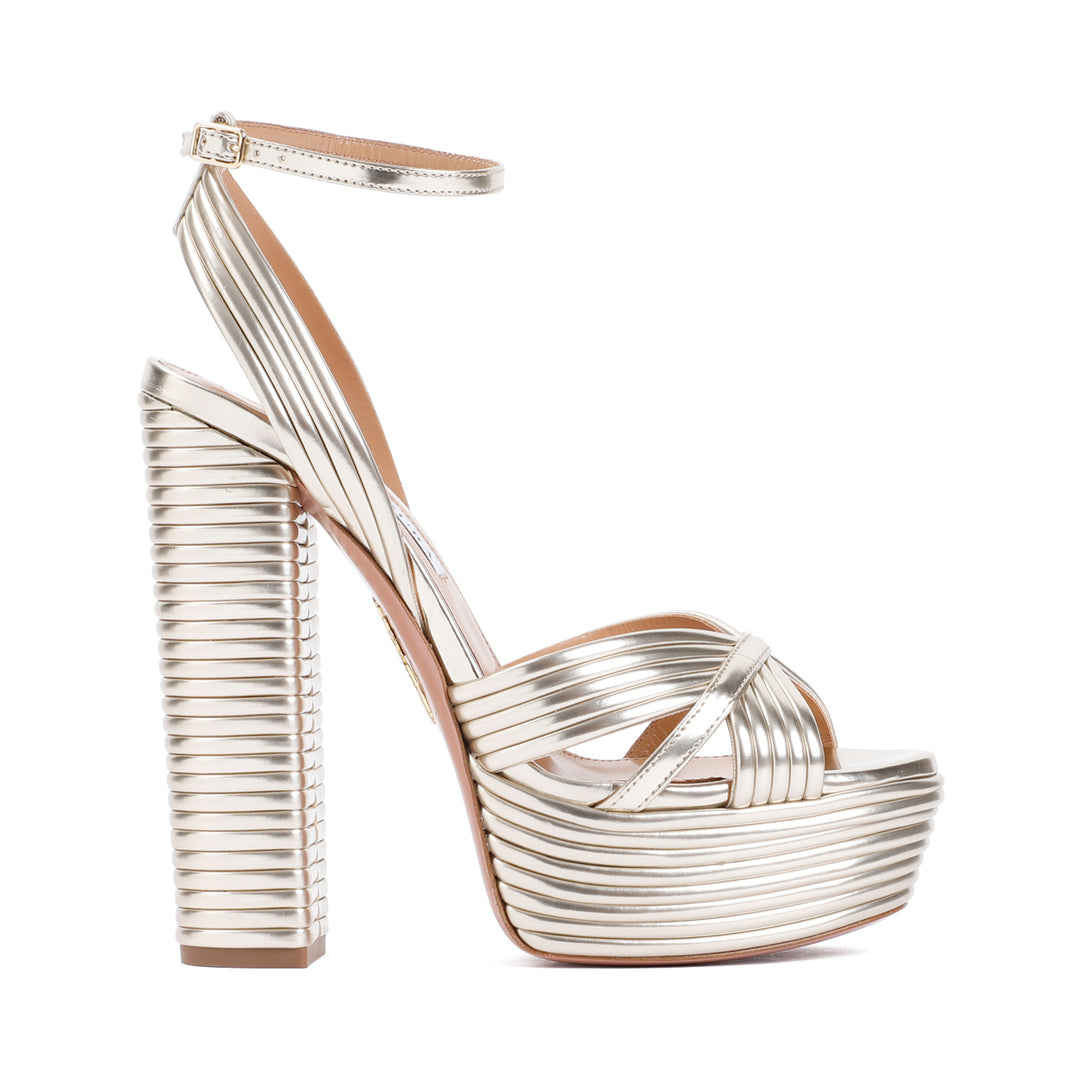 Aquazzura Sandals - Metallic | 3d7343fbe5138988a2612d0662b2dab8548c3e18