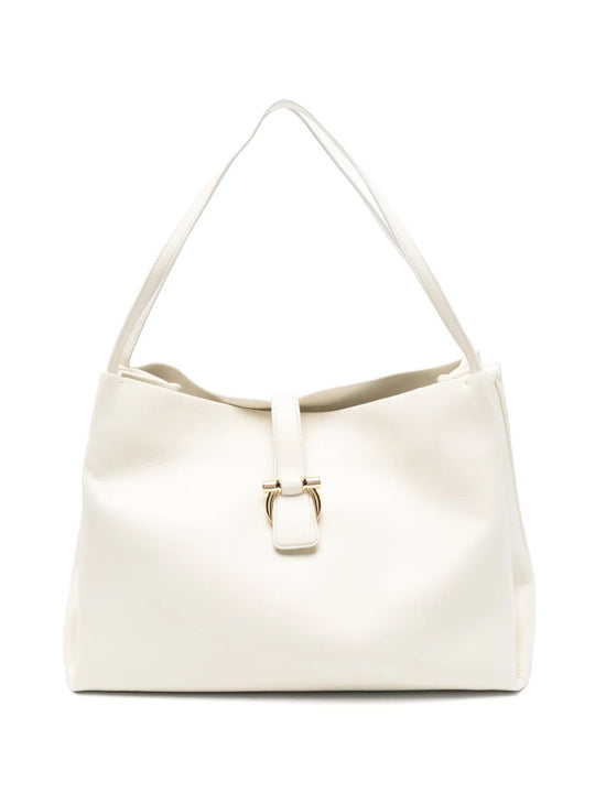 Buckle-Detail Medium Shoulder Bag