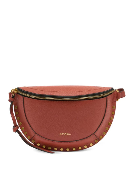 Skano Hammered Leather Belt Bag With Studs