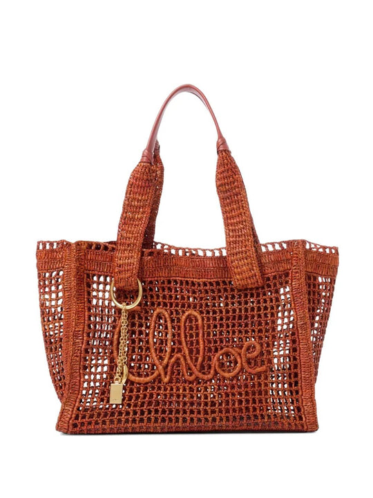 Summer Banana East-West Tote Bag In Raffia